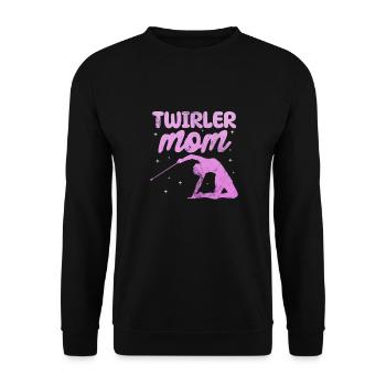 Baton Twirling - Unisex Sweatshirt - black - Front - Alina (178cm) & Michal (187cm)