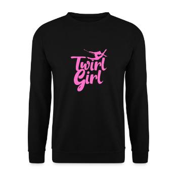 Baton Twirling Gymnastics Gymnastics Gift - Unisex Sweatshirt - black - Front - Alina (178cm) & Michal (187cm)