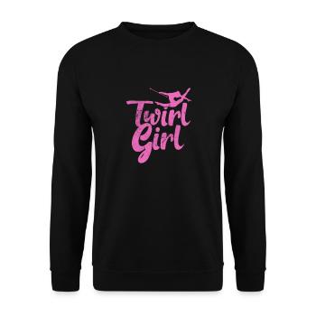 Baton Twirling - Unisex Sweatshirt - black - Front - Alina (178cm) & Michal (187cm)