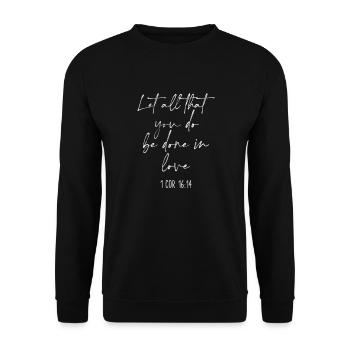 Bibel - Unisex Pullover - Schwarz - Vorne - Alina (178cm) & Michal (187cm)