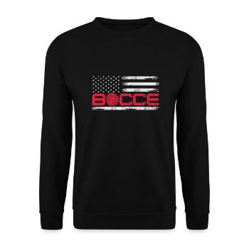 Bocce - Unisex Sweatshirt - black - Front - Alina (178cm) & Michal (187cm)