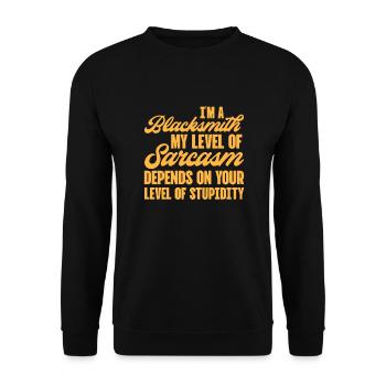 Forgeron Schiede Anvil Cutler Cadeau - Sweat-shirt Unisexe - noir - Devant - Alina (178cm) & Michal (187cm)