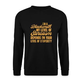 Blacksmith - Unisex Sweatshirt - black - Front - Alina (178cm) & Michal (187cm)