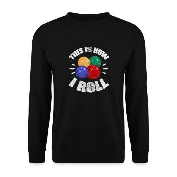 Bocce - Unisex Sweatshirt - black - Front - Alina (178cm) & Michal (187cm)