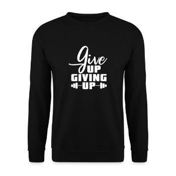Bodybuilder Body Building Fitness Gym Gift - Unisex Sweatshirt - black - Front - Alina (178cm) & Michal (187cm)