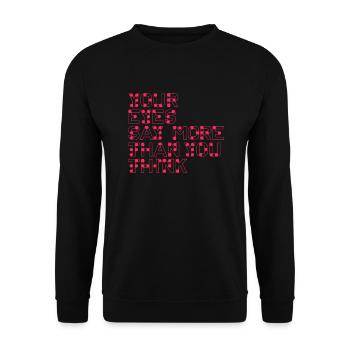 Braille Braille Blind Gift - Sweat-shirt Unisexe - noir - Devant - Alina (178cm) & Michal (187cm)
