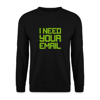 Hacker Coder Computerfreak Nerd Hacking Geschenk - Unisex Pullover - Schwarz - Vorne - Alina (178cm) & Michal (187cm)