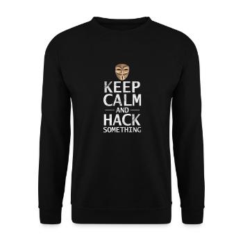 Hacker - Unisex Sweatshirt - black - Front - Alina (178cm) & Michal (187cm)