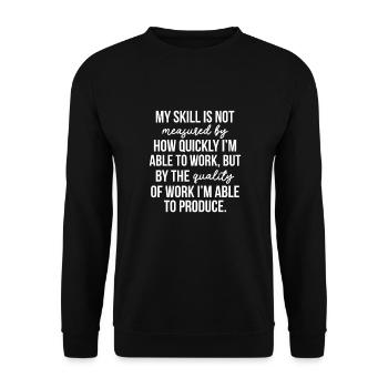 Beautician Cosmetics Makeup Gift - Unisex Sweatshirt - black - Front - Alina (178cm) & Michal (187cm)