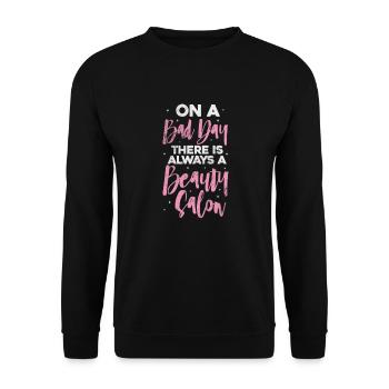 Kosmetikerin - Unisex Pullover - Schwarz - Vorne - Alina (178cm) & Michal (187cm)