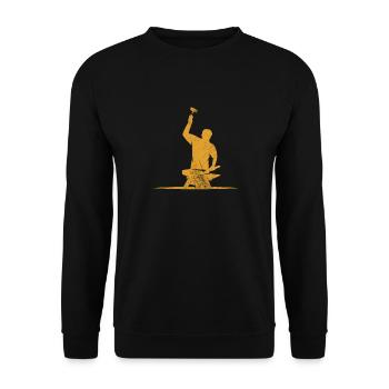 Blacksmith - Unisex Sweatshirt - black - Front - Alina (178cm) & Michal (187cm)