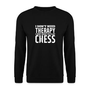 Chess Chess Board Checkmate Chess Player - Unisex Sweatshirt - black - Front - Alina (178cm) & Michal (187cm)