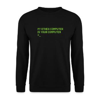 Hacker - Unisex Pullover - Schwarz - Vorne - Alina (178cm) & Michal (187cm)