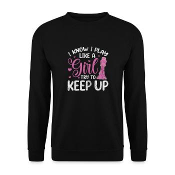 Chess - Unisex Sweatshirt - black - Front - Alina (178cm) & Michal (187cm)