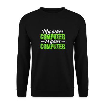 Hacker - Unisex Pullover - Schwarz - Vorne - Alina (178cm) & Michal (187cm)