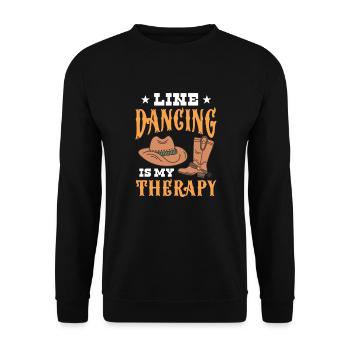 Line Dance Country Line Dancer Line Dancing Gift - Unisex Sweatshirt - black - Front - Alina (178cm) & Michal (187cm)