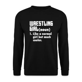 Wrestling Wrestler Fight Wrestling Ringer Gift - Unisex Sweatshirt - black - Front - Alina (178cm) & Michal (187cm)
