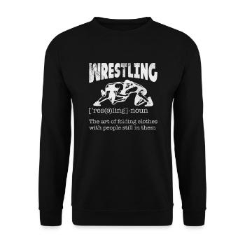 Wrestling - Unisex Pullover - Schwarz - Vorne - Alina (178cm) & Michal (187cm)