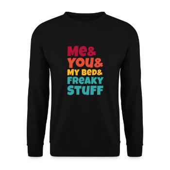 Sadomaso BDSM Femdom SM Sado Maso Cadeau - Sweat-shirt Unisexe - noir - Devant - Alina (178cm) & Michal (187cm)