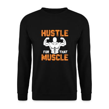 Bodybuilder Body Building Fitness Gym Cadeau - Sweat-shirt Unisexe - noir - Devant - Alina (178cm) & Michal (187cm)
