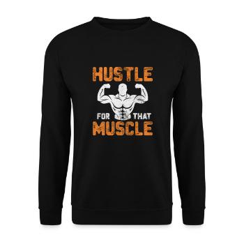 Bodybuilder - Unisex Pullover - Schwarz - Vorne - Alina (178cm) & Michal (187cm)