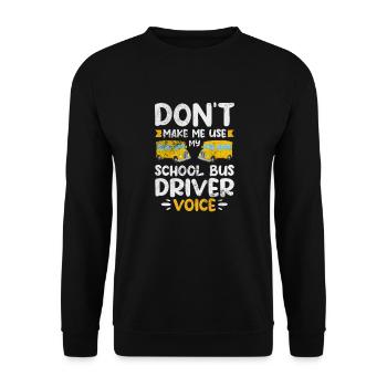 Busfahrer - Unisex Pullover - Schwarz - Vorne - Alina (178cm) & Michal (187cm)