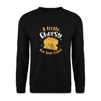 Cheese - Unisex Sweatshirt - black - Front - Alina (178cm) & Michal (187cm)