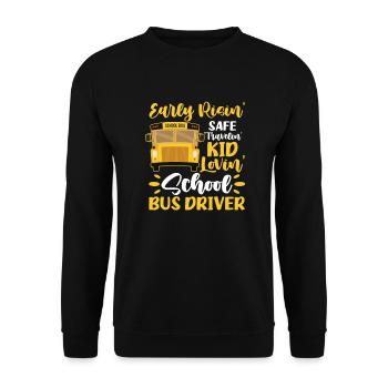 Bus Driver Bus Driver Bus Schuhlbus Gift - Unisex Sweatshirt - black - Front - Alina (178cm) & Michal (187cm)