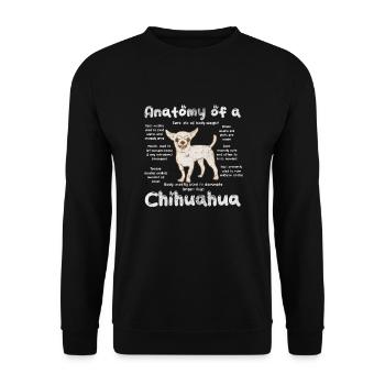 Chihuahua - Sweat-shirt Unisexe - noir - Devant - Alina (178cm) & Michal (187cm)