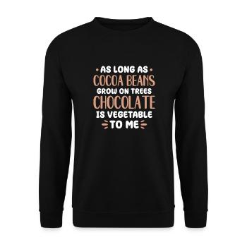 Chocolate Chocolate Food Cocoa Gift - Unisex Sweatshirt - black - Front - Alina (178cm) & Michal (187cm)