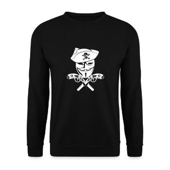 Hacker Coder Computerfreak Nerd Hacking Geschenk - Unisex Pullover - Schwarz - Vorne - Alina (178cm) & Michal (187cm)