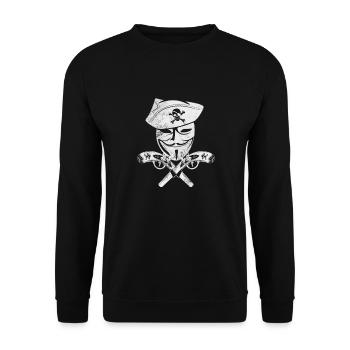Hacker - Unisex Sweatshirt - black - Front - Alina (178cm) & Michal (187cm)