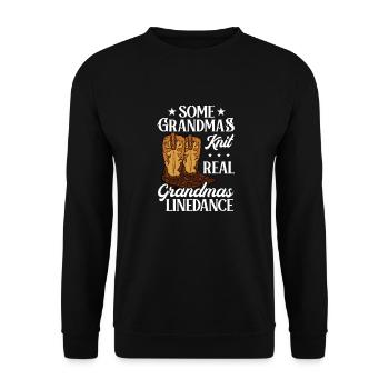 Line Dance Country Line Dancer Line Dancing Gift - Unisex Sweatshirt - black - Front - Alina (178cm) & Michal (187cm)