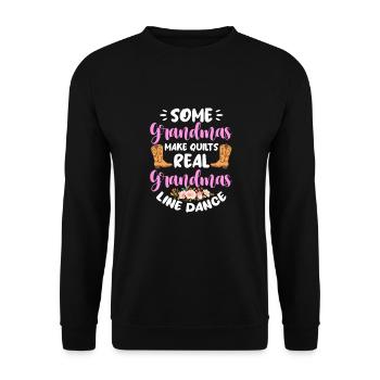 Line Dance Country Line Dancer Line Dancing Gift - Unisex Sweatshirt - black - Front - Alina (178cm) & Michal (187cm)