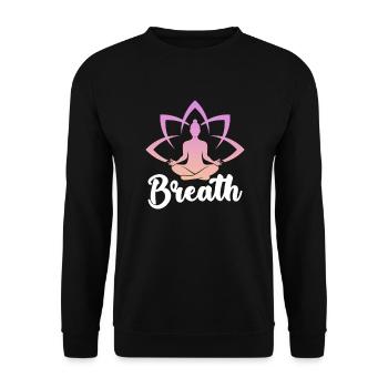 Méditation méditer Zen Yoga cadeau - Sweat-shirt Unisexe - noir - Devant - Alina (178cm) & Michal (187cm)