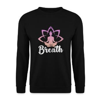 Meditation - Unisex Sweatshirt - black - Front - Alina (178cm) & Michal (187cm)