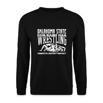Wrestling Wrestler Fight Wrestling Ringer Gift - Unisex Sweatshirt - black - Front - Alina (178cm) & Michal (187cm)