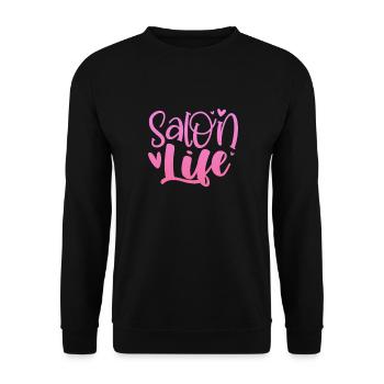 Beautician Cosmetic Makeup Gift - Unisex Sweatshirt - black - Front - Alina (178cm) & Michal (187cm)