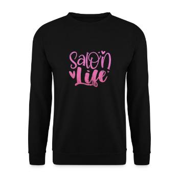 Kosmetikerin - Unisex Pullover - Schwarz - Vorne - Alina (178cm) & Michal (187cm)