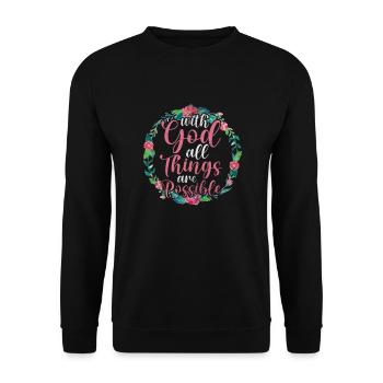 Bible - Sweat-shirt Unisexe - noir - Devant - Alina (178cm) & Michal (187cm)