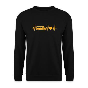 Bus Driver Bus Driver Bus Schuhlbus Gift - Unisex Sweatshirt - black - Front - Alina (178cm) & Michal (187cm)