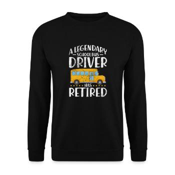 Busfahrer - Unisex Pullover - Schwarz - Vorne - Alina (178cm) & Michal (187cm)