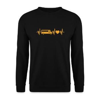 Busfahrer - Unisex Pullover - Schwarz - Vorne - Alina (178cm) & Michal (187cm)