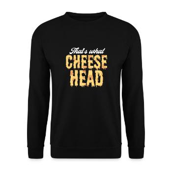 Cheese Cheesecake Food Gift - Unisex Sweatshirt - black - Front - Alina (178cm) & Michal (187cm)