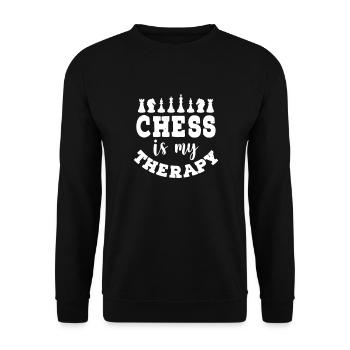 Chess Chessboard Checkmate Chess Player - Unisex Sweatshirt - black - Front - Alina (178cm) & Michal (187cm)