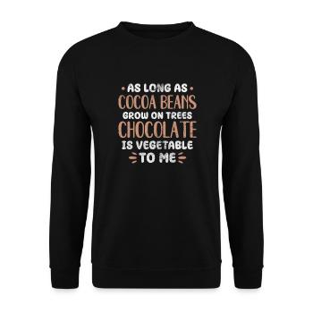 Schokolade - Unisex Pullover - Schwarz - Vorne - Alina (178cm) & Michal (187cm)