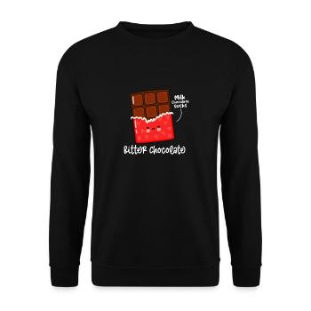 Chocolat Chocolat Nourriture Cacao Cadeau - Sweat-shirt Unisexe - noir - Devant - Alina (178cm) & Michal (187cm)