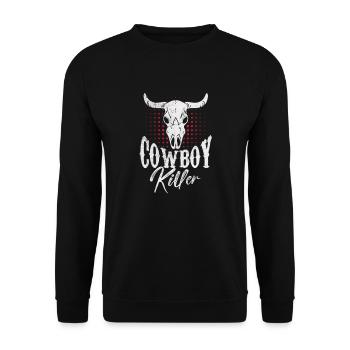 Cow-boy - Sweat-shirt Unisexe - noir - Devant - Alina (178cm) & Michal (187cm)
