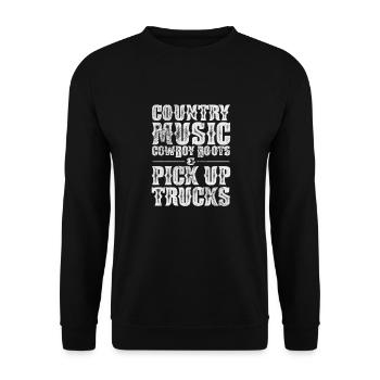 Cow-boy - Sweat-shirt Unisexe - noir - Devant - Alina (178cm) & Michal (187cm)