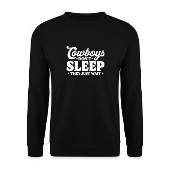 Cowboy Cowboy bottes Western cadeau - Sweat-shirt Unisexe - noir - Devant - Alina (178cm) & Michal (187cm)